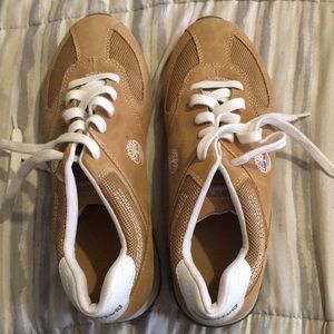 Tan and White Timberland Sneakers Great Condition